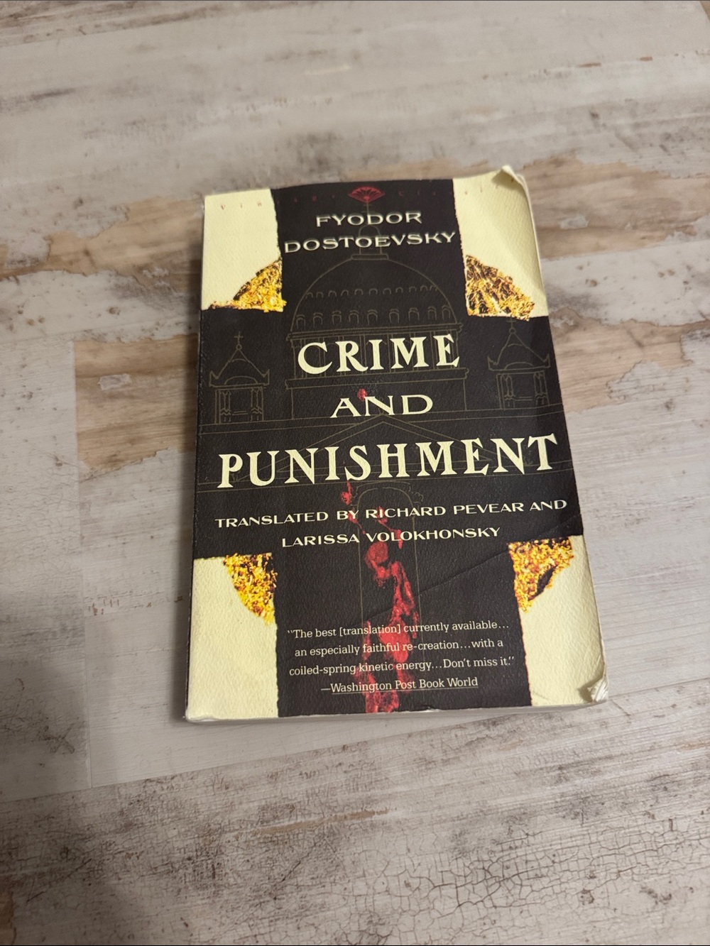 Crime and Punishment Paperback - Black and Cream Cover